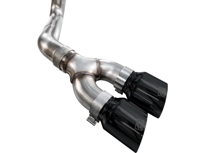 AWE 21-25 Ford F150 (14th Gen Reg Cab) Cat-Back Exhaust - 4.5in Dual Side Exit Diamond Black Tips - Image 9