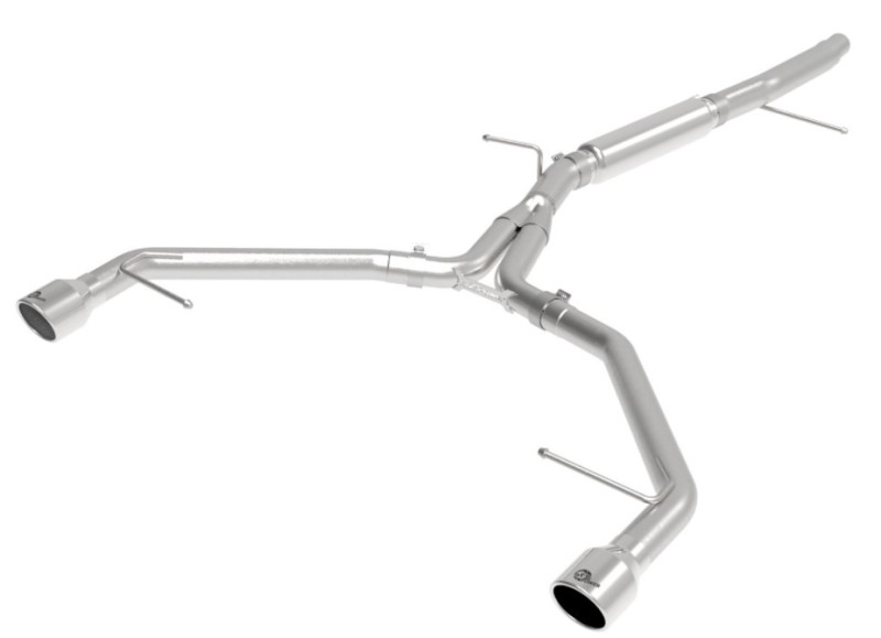 aFe MACHForce XP 3in-2.5in SS Exhaust Axle-Back 17-19 Audi A4 (B9) L4-2.0L (t) - Polished - Image 4