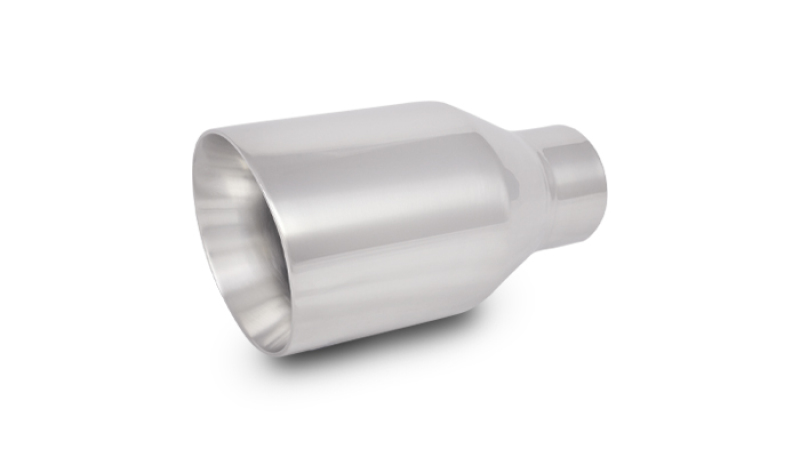 Vibrant 2.50in Inlet I.D. 3.50in Outlet O.D. Round Stainless Steel Tip (Double Wall Angle Cut) - Image 3