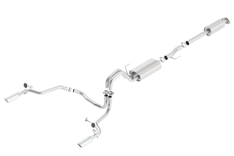 Borla 15-16 Ford F-150 3.5L EcoBoost Ext. Cab Std. Bed Catback Exhaust S-Type Single Split Rear Exit - Image 9