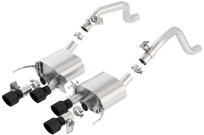 Borla 14-18 C7 Corvette Stingray Axle-Back ATAK Exhaust 2.75in To Muffler Dual 2.75in Out 4.25in Tip - Image 2