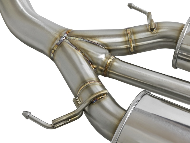 aFe Takeda 3in 304 SS Cat-Back Exhaust w/ Tri-Polished Tips 17-18 Honda Civic Type R L4 2.0L (t) - Image 3