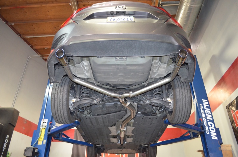 Injen 16-20 Honda Civic 1.5L Turbo 4Cyl (Sedan) 63mm SS Cat-Back Exhaust w/ Dual Burnt Titanium Tips - Image 6