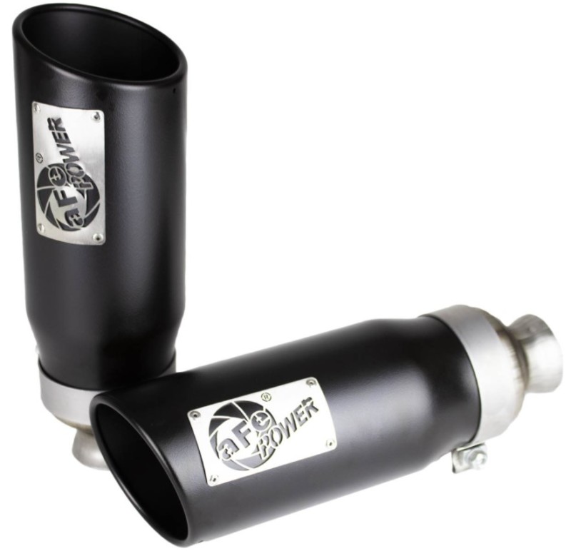 aFe MACH Force-XP 4-1/2in Steel OE Replacement Exhaust Tips - 2021+ Dodge Ram (5.7L V8) - Black - Image 2