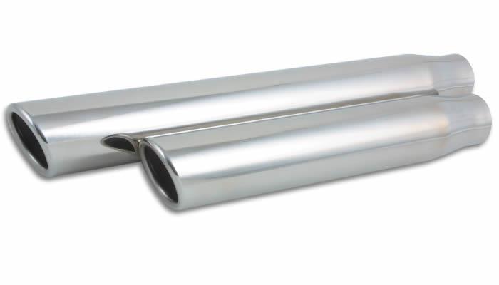 Vibrant 3in Round SS Truck/SUV Exh Tip (Single wall Angle Cut Rolled Edge) - 2.5in inlet 11in long - Image 5