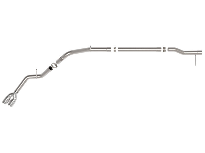 aFe Rebel XD Series 3 IN 304 Stainless Steel DPF-Back Exhaust w/Dual Polished Tips - Image 2