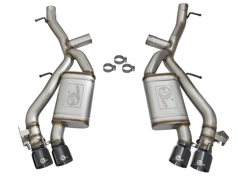 aFe MACHForce XP 3in 304 SS Axle-Back Exhaust Dual Exhaust (NPP) w/ Black Tips 16-17 Camaro SS V8 - Image 9