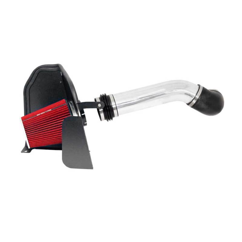 Spectre 07-08 GM Truck V8-4.8/5.3/6.0L F/I Air Intake Kit - Clear Anodized w/Red Filter - Image 2