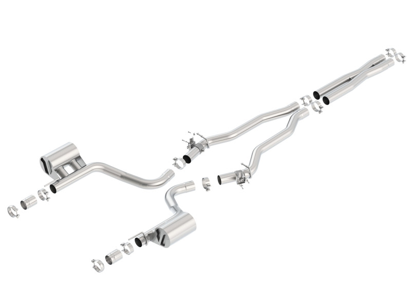 Borla 2015 Dodge Charger Hellcat 6.2L V8 ATAK Catback Exhaust w/ Valves No Tips Factory Valance - Image 2
