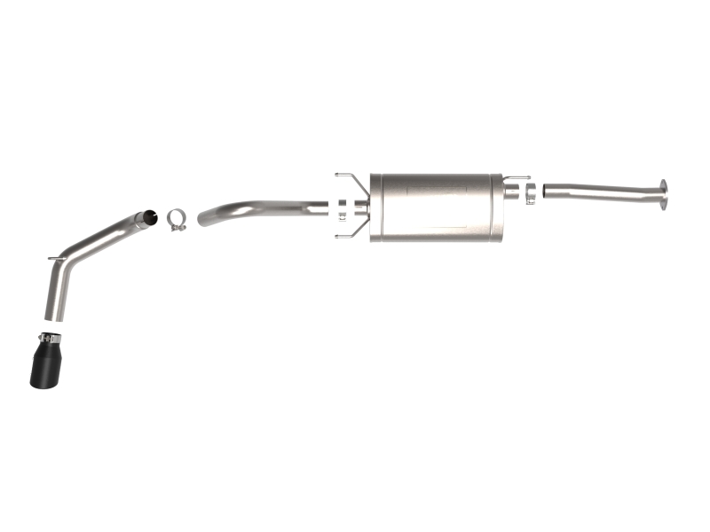 aFe 16-22 Toyota Tacoma Apollo GT Series 2.5in. - 3in. 409 SS Cat-Back Exhaust System w/ Black Tip - Image 2