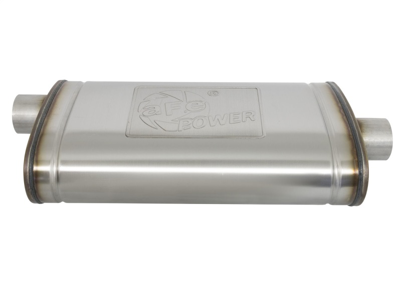 aFe MACHForce XP SS Muffler 3in Center Inlet / 3in Offset Outlet 22in L x 11n W x 6in H Body - Image 3