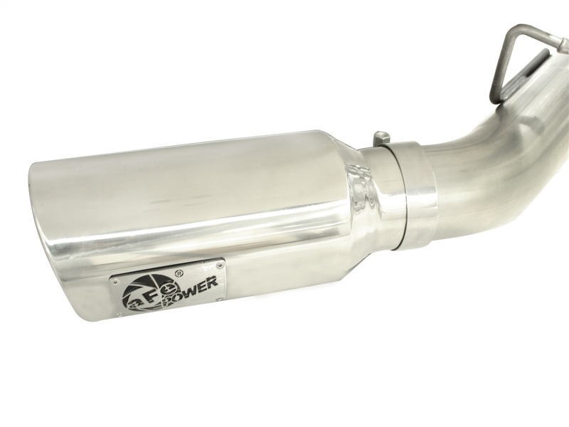 aFe MachForce XP Exhaust 4inch DP-Back All SS 2011-14 GM Diesel Trucks V8-6.6L LML Polished - Image 2