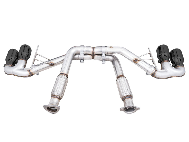 AWE Tuning 2020 Chevrolet Corvette (C8) Track Edition Exhaust - Quad Diamond Black Tips - Image 5