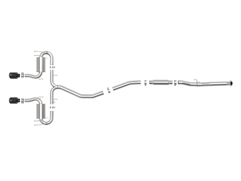 aFe Takeda 3in 304 SS Cat-Back Exhaust System w/Black Tips 17-20 Honda Civic Sport L4-1.5L (t) - Image 2