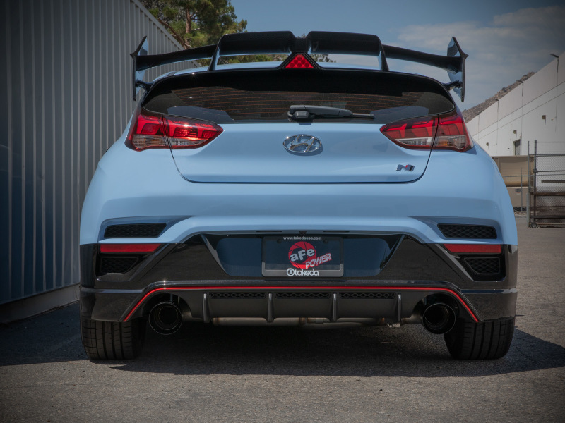 aFe Hyundai Veloster N 21-22 L4-2.0L (t) Takeda Cat-Back Exhaust System- Black Tips - Image 6