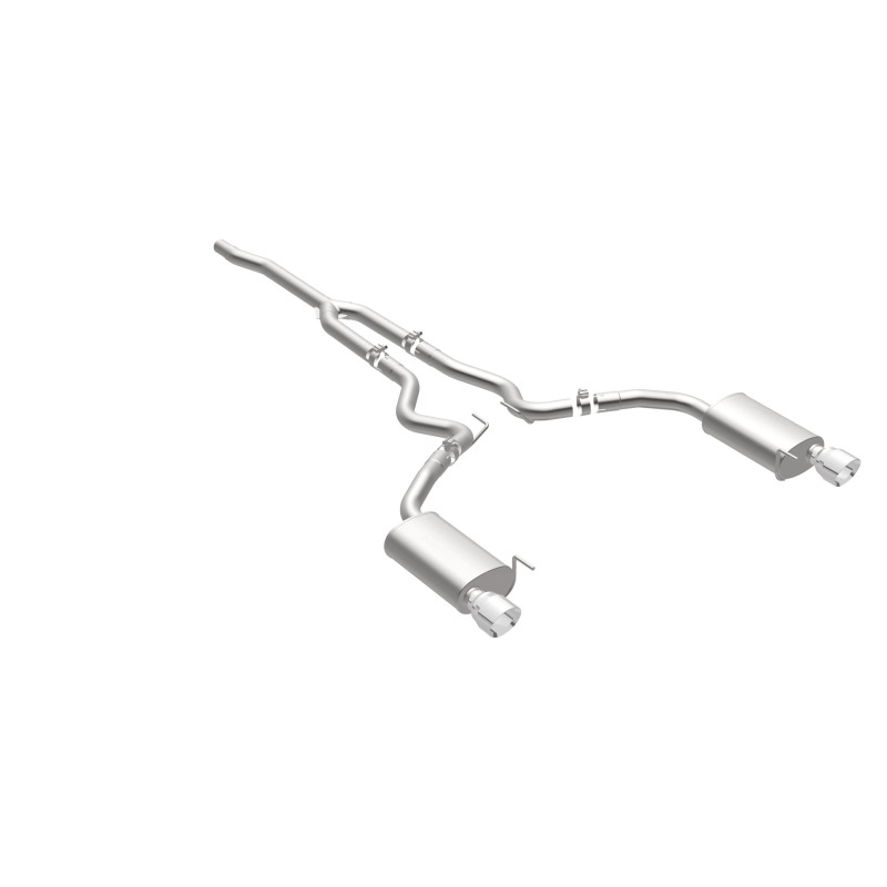 MagnaFlow Cat Back, SS, 2.5in, Street, Dual Split Polished 4.5in Tips 2015 Ford Mustang Ecoboost - Image 3