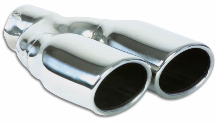 Vibrant Dual 3.25in x 2.75in Oval SS Exhaust Tip (Single Wall Angle Cut Rolled Edge) - Image 5