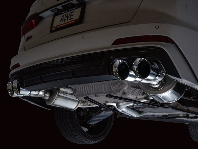 AWE Tuning 19-23 Audi C8 S6/S7 2.9T V6 AWD Touring Edition Exhaust - Chrome Silver Tips - Image 8