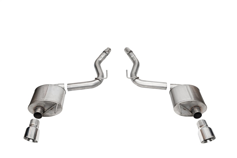 Corsa 24+ Ford Mustang GT Touring Axle-Back Dual Rear Exit with 4.5in Pro Series Polished Tips