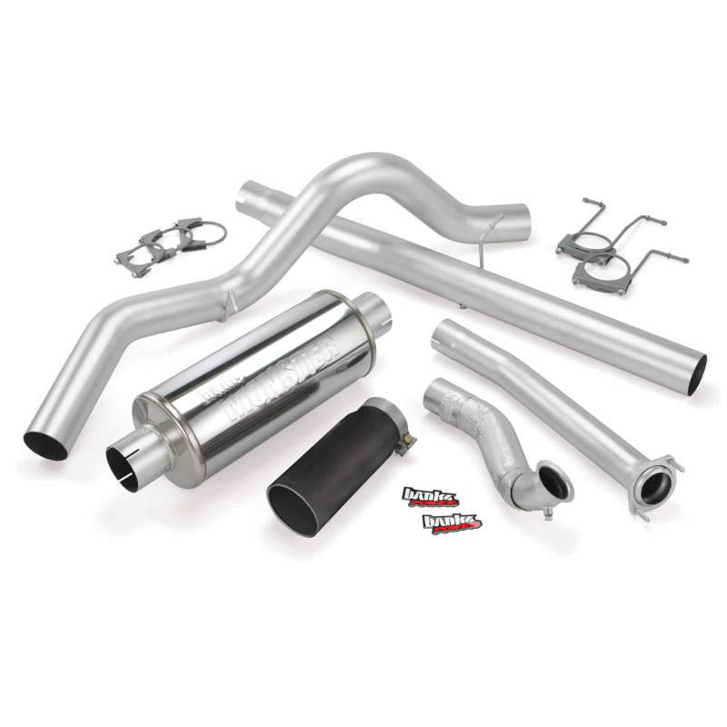 Banks Power 94-97 Ford 7.3L ECSB Monster Exhaust System - SS Single Exhaust w/ Black Tip - Image 3