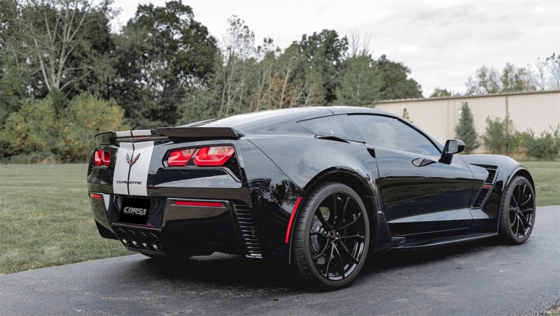 Corsa 2015-2019 Chevrolet Corvette C7 Z06 6.2L 2.75in Xtreme Axle-Back w/ Dual NPP & Quad Black Tips - Image 2