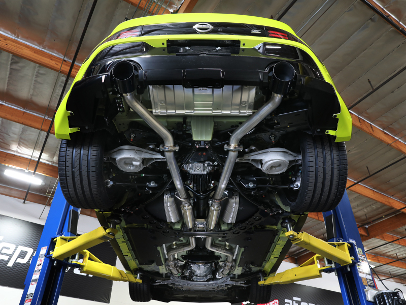 aFe Nissan Z 23-23 V6-3.0L Takeda 2-1/2in 304 Stainless Steel Cat-Back Exhaust System w/ Black Tips - Image 7