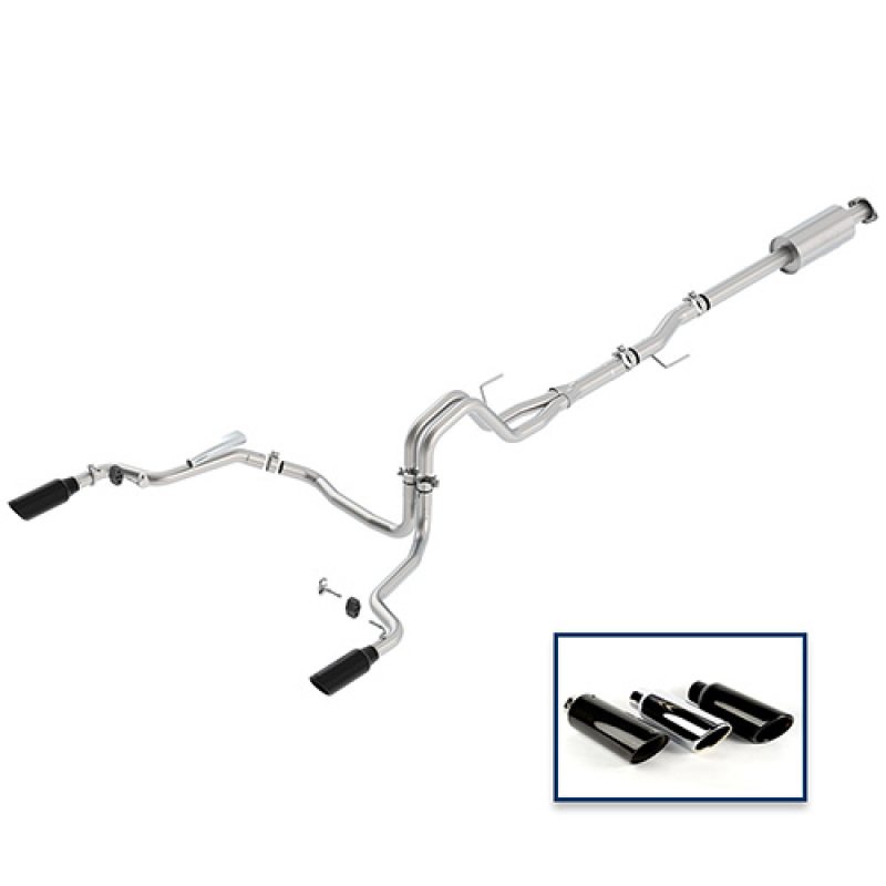 Ford Racing 15-18 F-150 5.0L Cat-Back Extreme Exhaust System Rear Exit w/ Black Chrome Tips - Image 2