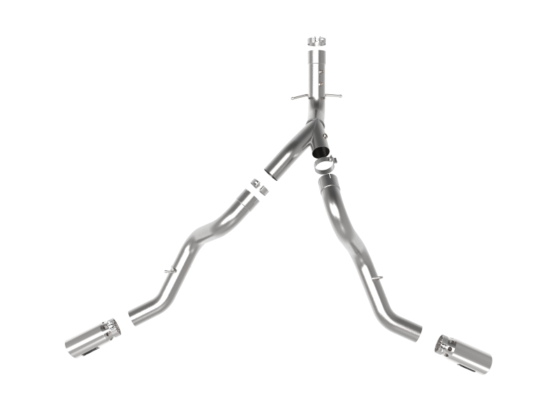aFe Large Bore-HD 4in 409SS DPF-Back Exhaust System w/Polished Tips 20 GM Diesel Trucks V8-6.6L - Image 3