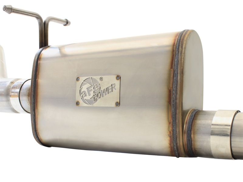 aFe MACHForce XP Exhaust 3in-3.5in SS Single Side Ext CB w/ Polish Tip 99-04 Ford F-250 V8 5.4L/6.8L - Image 5