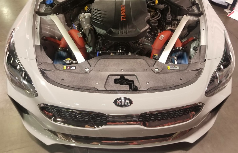 Injen 18-20 Kia Stinger 3.3L Twin Turbo Wrinkle Red Short Ram Air Intake - Image 6