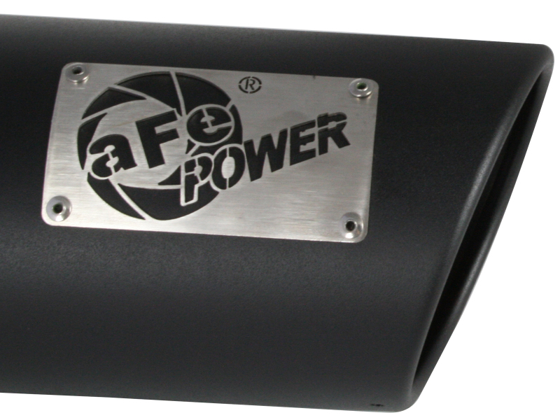 aFe Power Diesel Exhaust Tip Black- 4 in In x 5 out X 12 in Long Bolt On (Right) - Image 4