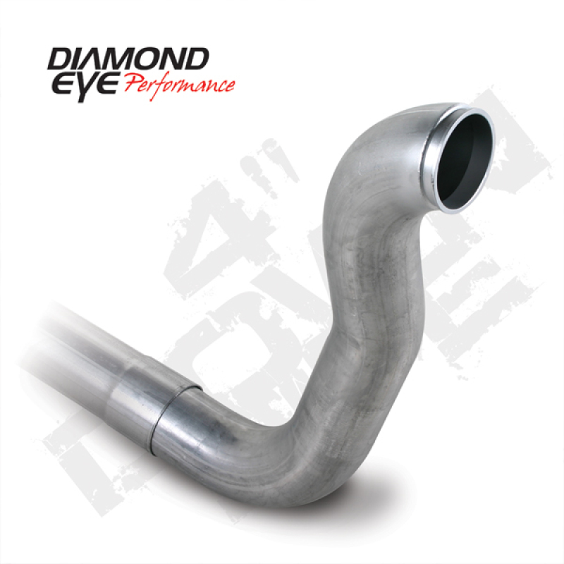 Diamond Eye Downpipe 4in TB Single W/ HX40 FLANGE AL DODGE 5.9L 2500/3500 89-93 4X4 ONLY - Image 2