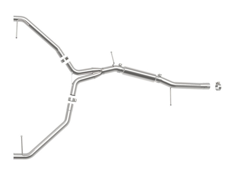 aFe 20-21 Audi A4 L4-2.0L (t) MACH Force-Xp 3in to 2-1/2in 304 SS Axle-Back Exhaust System - Image 2
