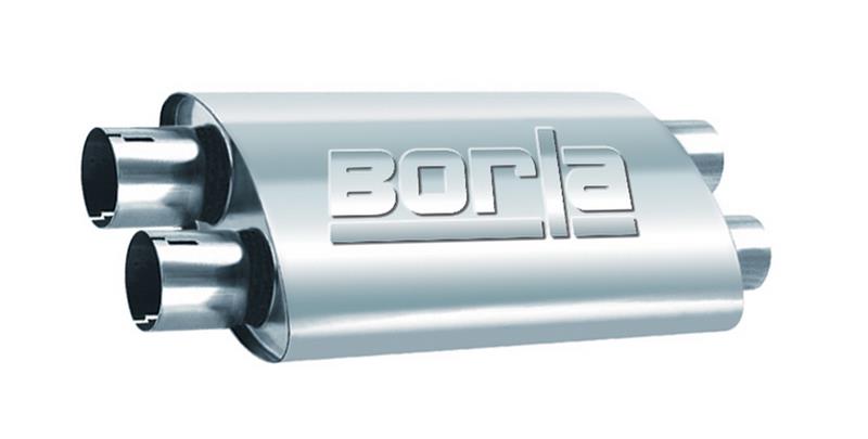 Borla 2.25in Dual In/Out 19in x 9.5in x 4in Turbo XL Muffler - Image 7