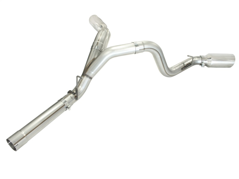 aFe MachForce XP Exhaust 4inch DP-Back All SS 2011-14 GM Diesel Trucks V8-6.6L LML Polished - Image 4