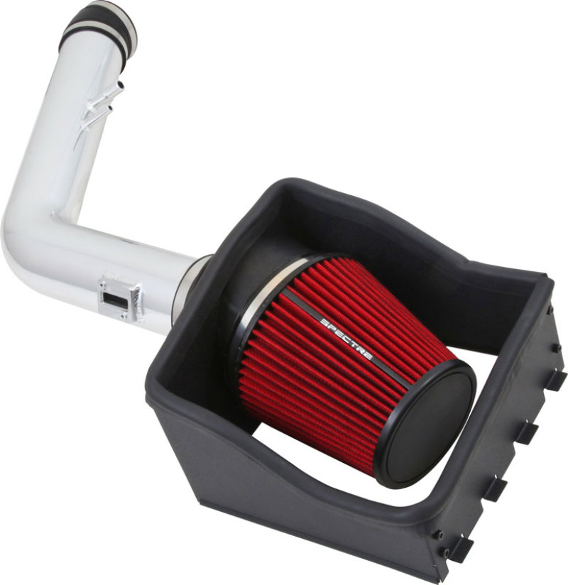 Spectre 11-14 Ford F250/350 V8-6.2L F/I Air Intake Kit - Polished w/Red Filter - Image 2
