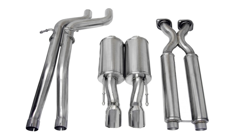 Corsa 2006-2010 Jeep Grand Cherokee 6.1L V8 Polished Sport Cat-Back Exhaust - Image 2