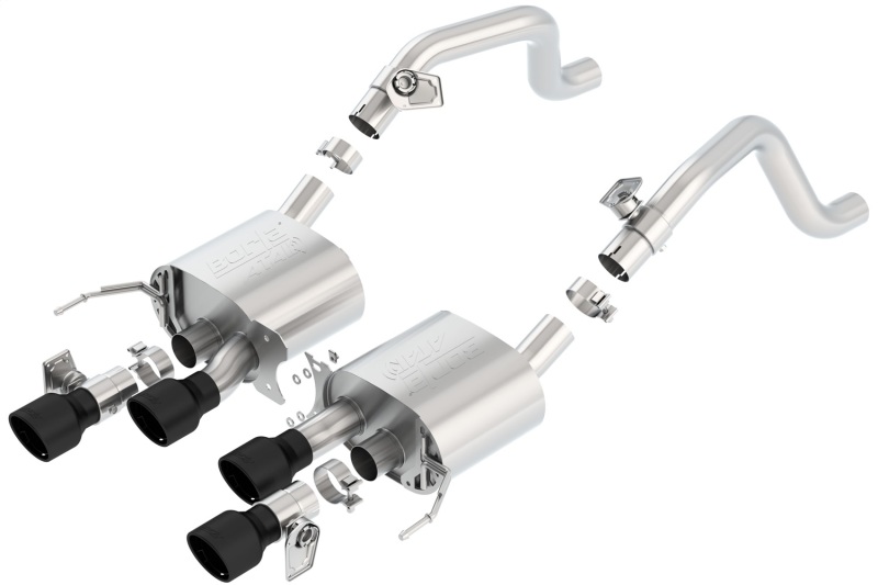 Borla 14-18 C7 Corvette Stingray Axle-Back ATAK Exhaust 2.75in To Muffler Dual 2.75in Out 4.25in Tip - Image 6