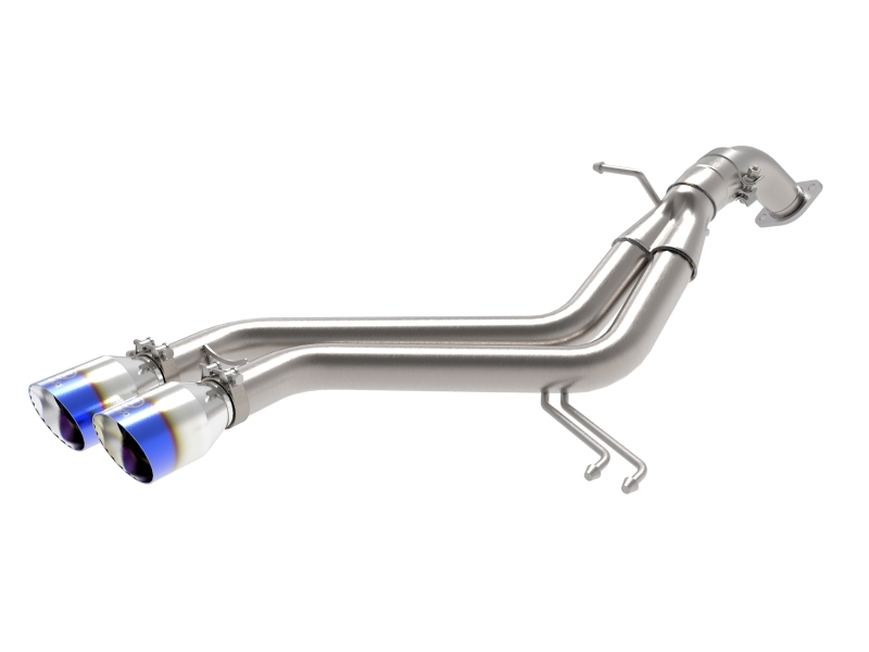 aFe Takeda 13-17 Hyundai Veloster L4-1.6L 2-1/2in 304 SS Axle-Back Exhaust w/ Blue Flame Tips - Image 2