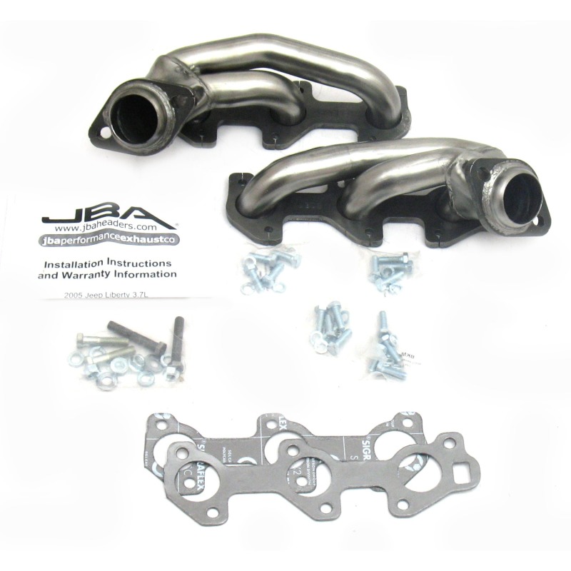 JBA 05-09 Jeep Liberty 3.7L V6 1-1/2in Primary Raw 409SS Cat4Ward Header - Image 2