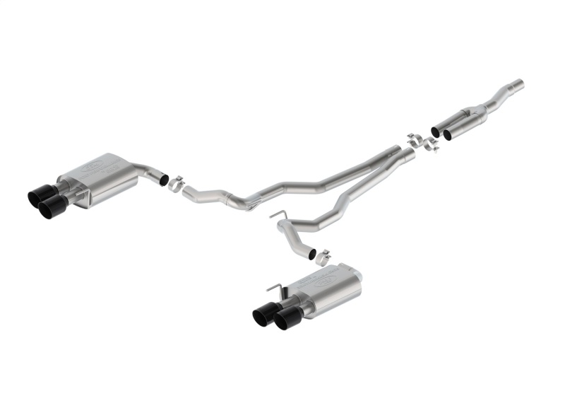 Ford Racing 2024 Mustang 2.3L Extreme Active Cat-Back Exhaust System Black Tips - Image 2