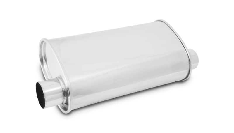 Vibrant StreetPower Oval Muffler 5in x 9in x 15in - 2.5in inlet/outlet (Offset-Offset Same Side) - Image 4