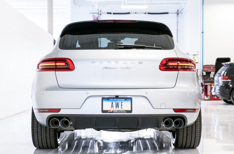 AWE Tuning Porsche Macan Touring Edition Exhaust System - Chrome Silver 102mm Tips - Image 4