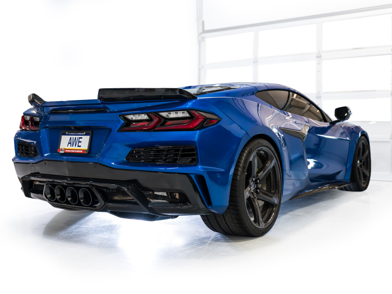 AWE 2023 C8 Corvette Z06 SwitchPath Cat-Back Exhaust - Diamond Black Tips - Image 9