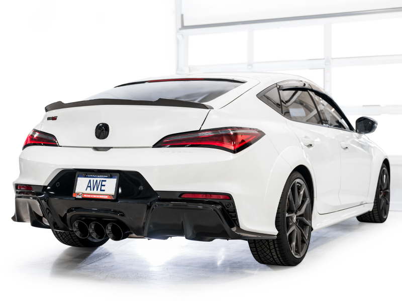 AWE Tuning 2024 Acura Integra Type S DE5 FWD Track Edition Exhaust w/ Triple Diamond Black Tips - Image 9