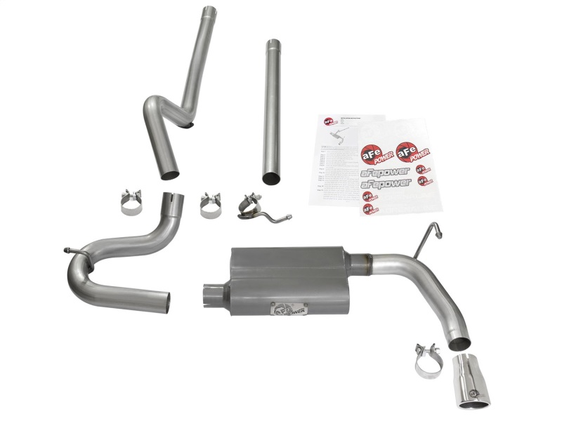 aFe Scorpion 2-1/2in Aluminized Steel Cat Back Exhaust 07-17 Jeep Wrangler V6-3.6/3.8L (4 Dr) - Image 5