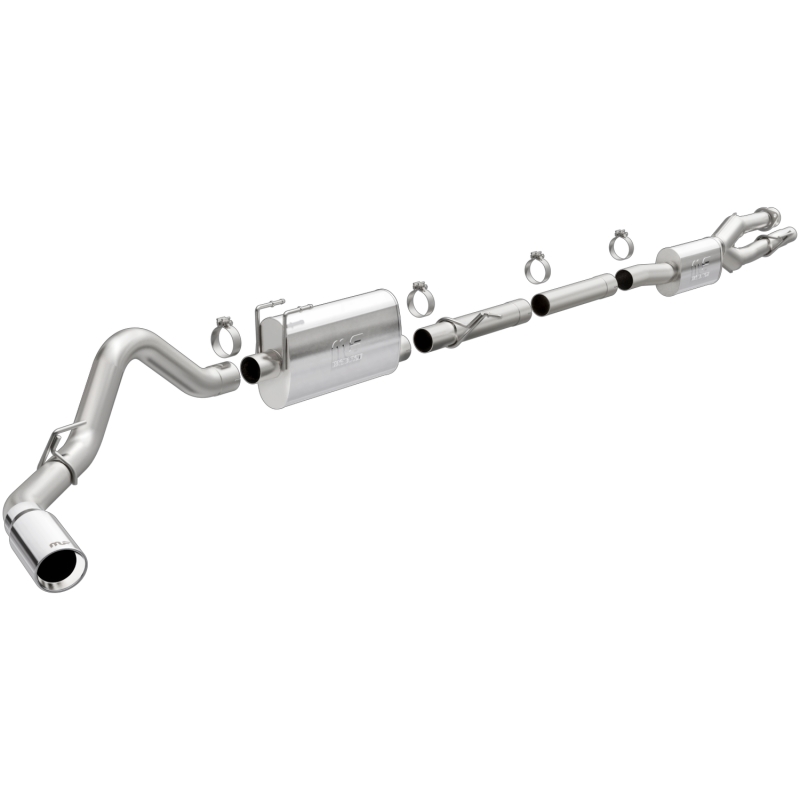 MagnaFlow 2020 Ford F250/F350 3.5in Street Series Cat-Back Exhaust Rear Passenger Exit-Polished Tip - Image 2