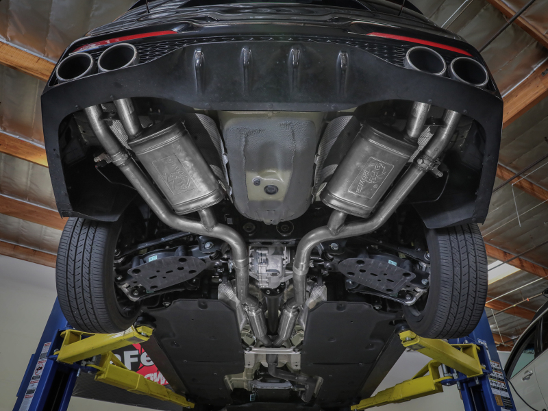 aFe 22-23 Kia Stinger L4-2.5L Turbo Gemini XV 3in to Dual 2-1/2in Cat-Back Exhaust System w/ Cut-Out - Image 6