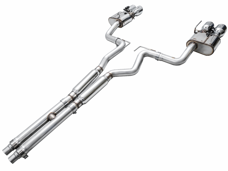 AWE 2024 Ford Mustang GT Fastback S650 RWD SwitchPath Catback Exhaust w/ Quad Chrome Silver Tips - Image 10