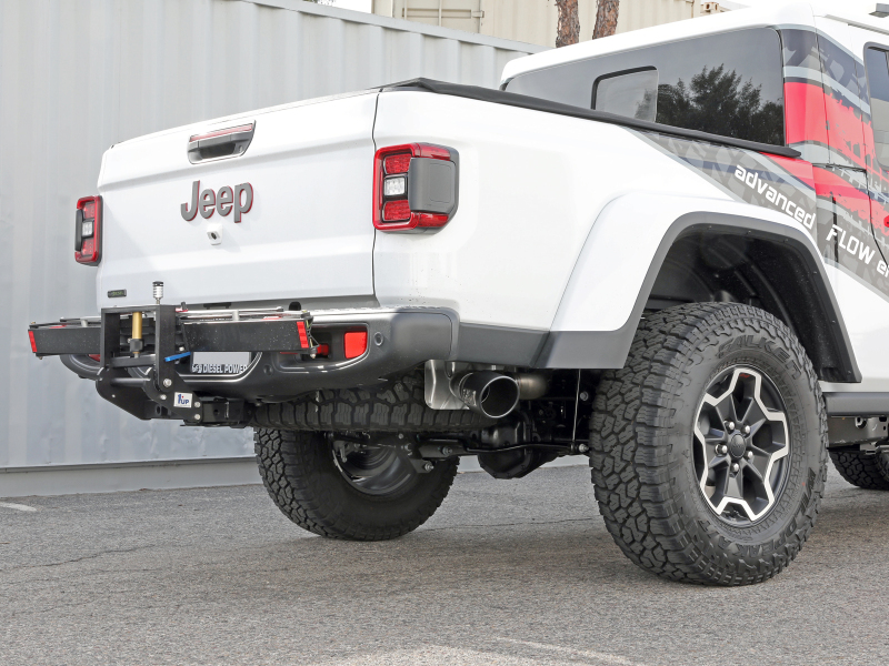 aFe 2021+ Jeep Gladiator V6-3.0L (td) Vulcan Series 3in 304 SS DPF-Back Exhaust System - Black Tip - Image 7